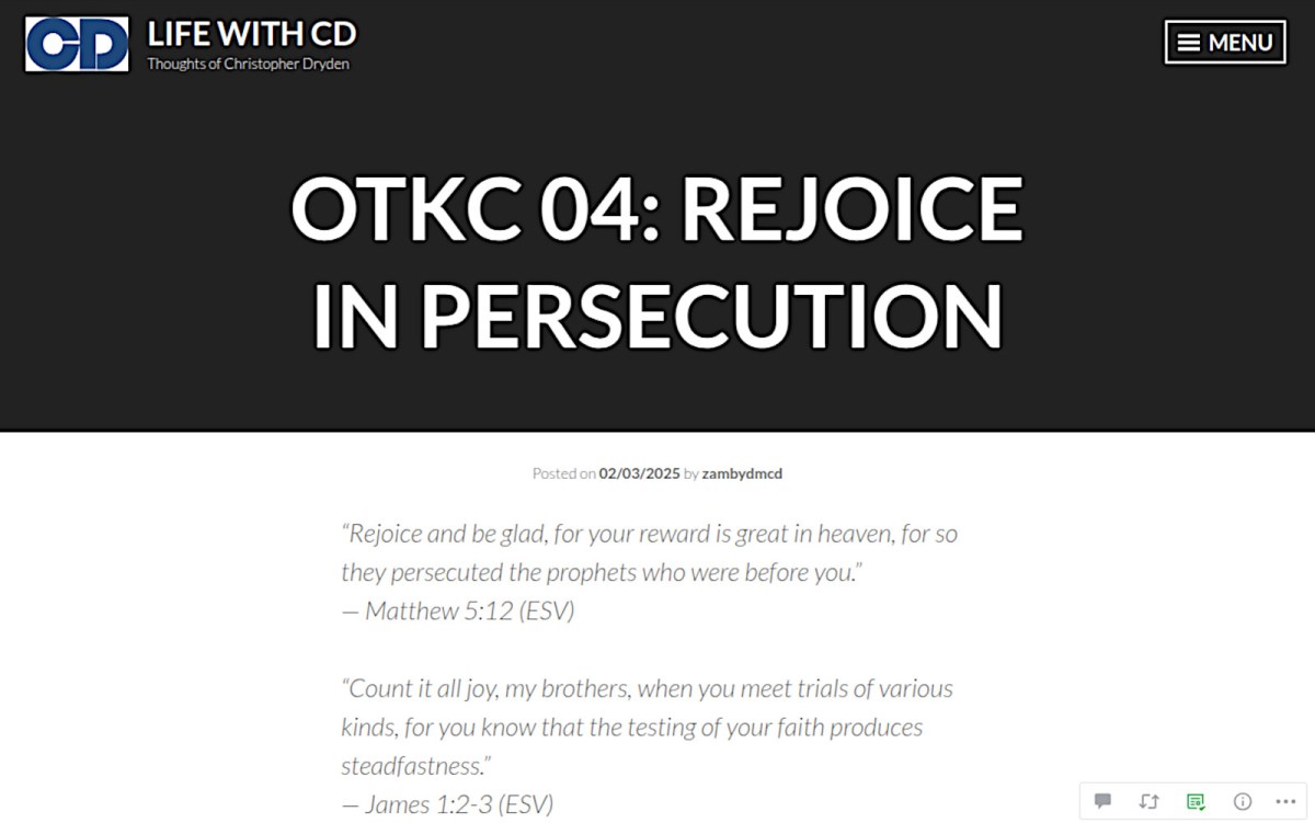 Rejoice in persecution